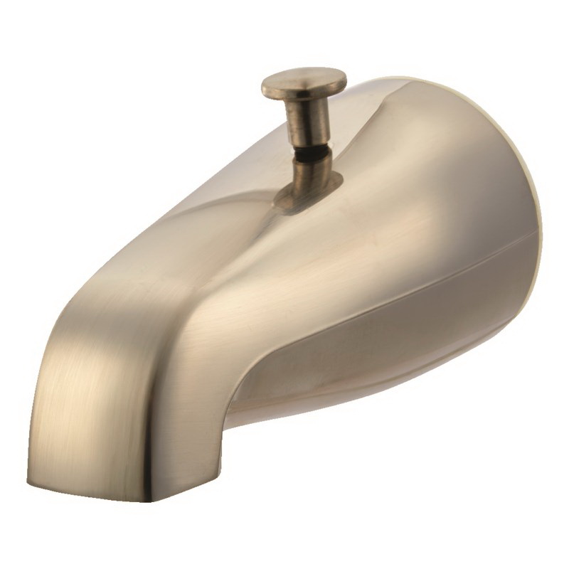 ACE ACE825-31BN Bathtub Diverter Spout, 1/2, 3/4 in Connection, IPS, Metal, Brushed Nickel - 1