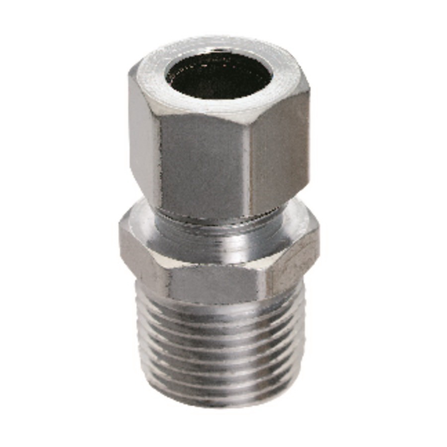 ACE ACE72PCLF Straight Connector, 3/8 in, MPT x Compression, Brass - 1