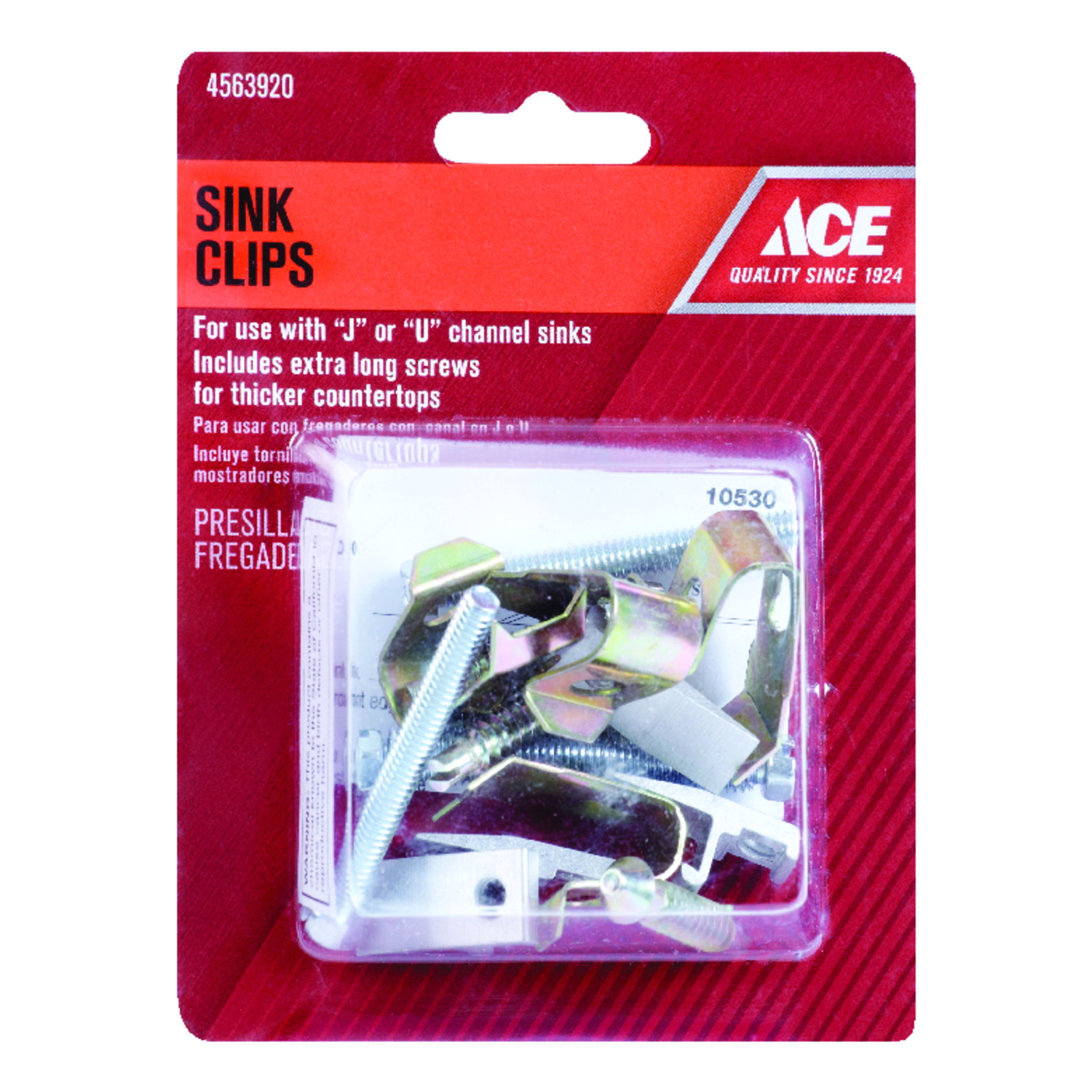 ACE 9DA0010530 Sink Clip Kit, Metal/Stainless Steel - 2