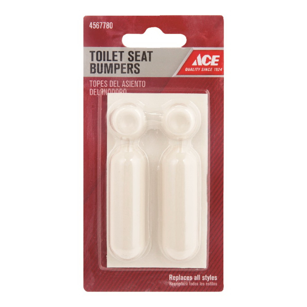 ACE 9DA0010062 Toilet Seat Bumper, Plastic/Rubber, White - 1