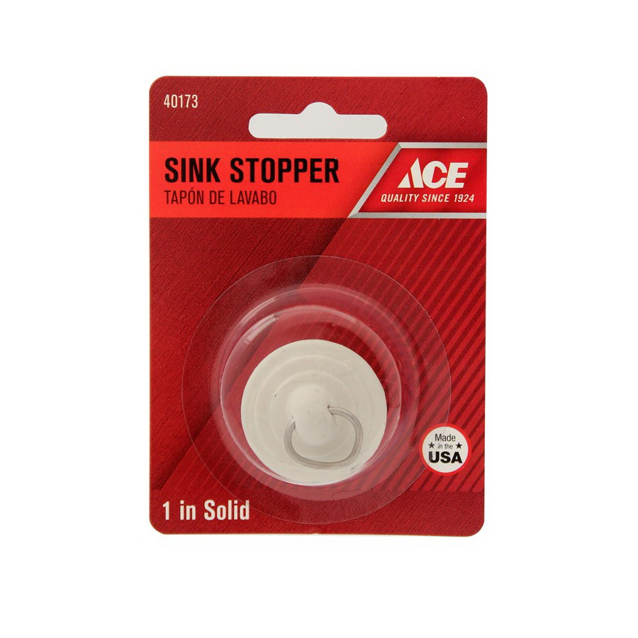 ACE 410AP Sink Stopper, Rubber, Nickel, For: 3/4 in x 1/2 in Faucets, Plumbing Repairs - 2