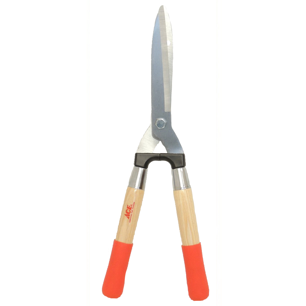 ACE GT2745A Hedge Shear, Straight Edge Blade, 8 in L Blade, Steel Blade, Hardwood Handle - 1