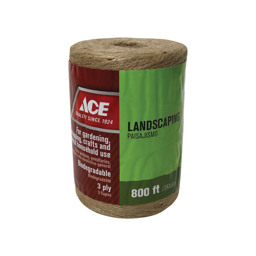 ACE JT8003PAC Braided Twine, 800 ft L, Jute, Natural - 2