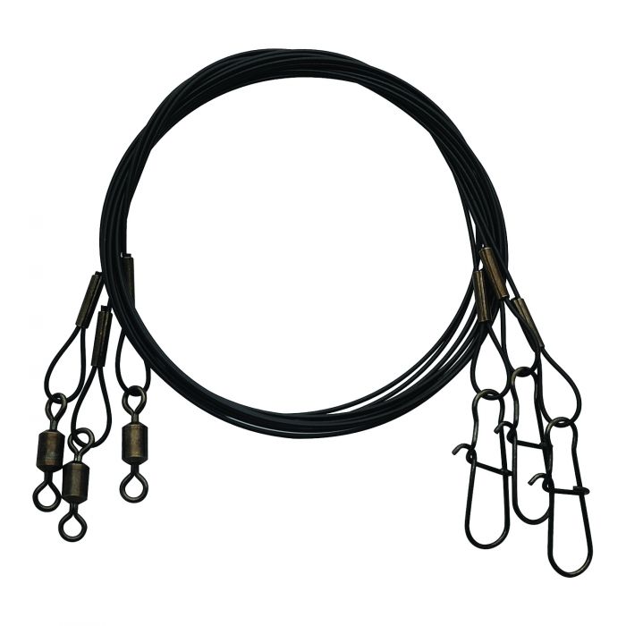 Eagle Claw 08012-005 Wire Leader, 9 in L, Steel, Black