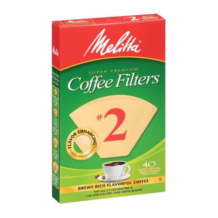 Melitta 612412 #2 Coffee Filter, Cone, Paper, Natural Brown - 2