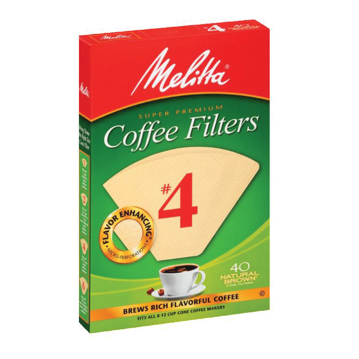 Melitta 3663648 #4 Coffee Filter, Cone, Paper, Natural Brown - 2