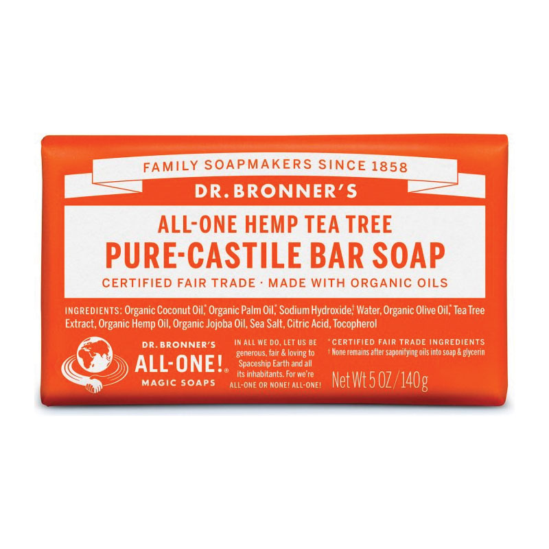 Dr. Bronner's, All-Iin-One, Hemp Castille Bar Soap, 5oz