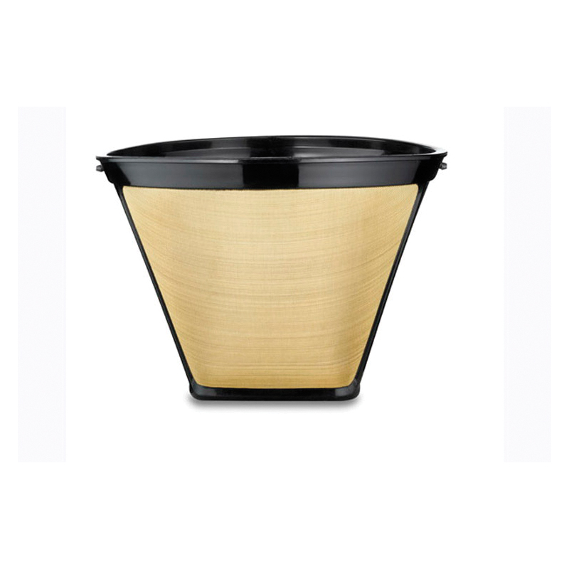 Cafe Brew GF214CB #4 Coffee Filter, Cone, Stainless Steel, Gold