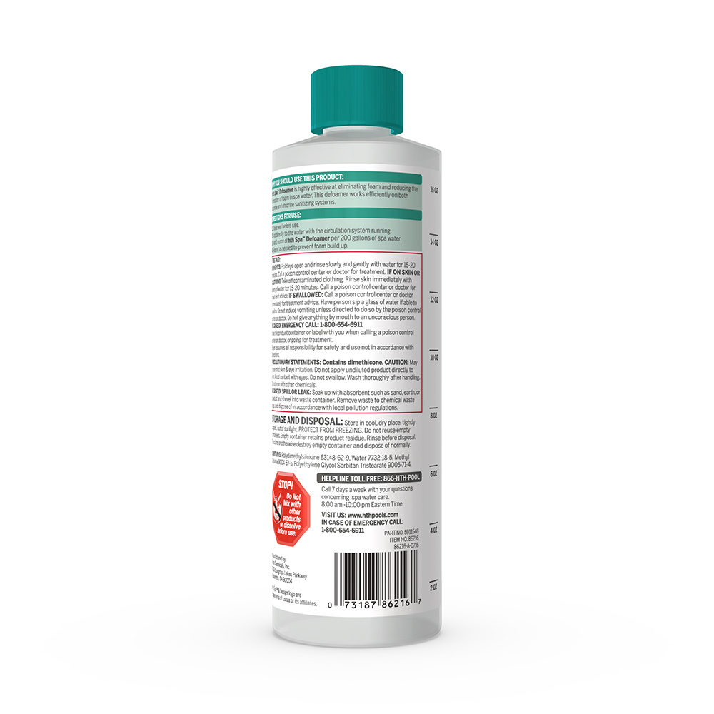 HTH 86203 Spa Defoamer, 7 oz, Creamy Liquid, Mild, White