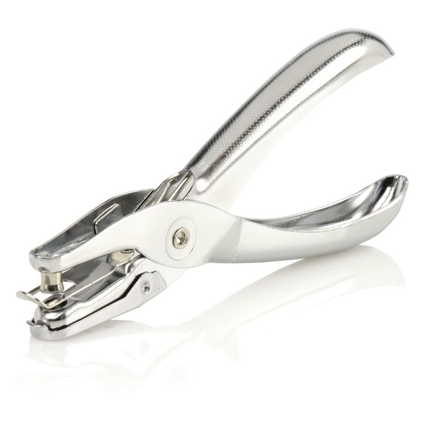 Swingline 91069 1-Hole Punch, 5 in OAL, 1/4 in Cutting Hole, Metal