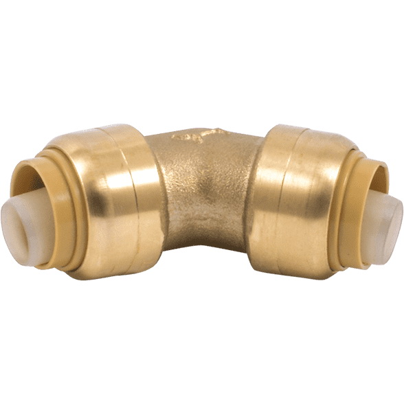 SharkBite U648LFA Pipe Elbow, 1/2 in, 45 deg Angle, Brass, 200 psi Pressure