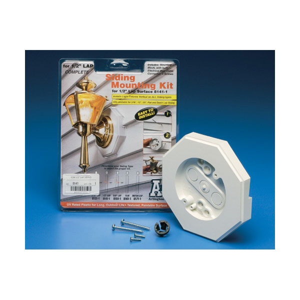Arlington 8141 Siding Mounting Kit, Plastic, White - 4