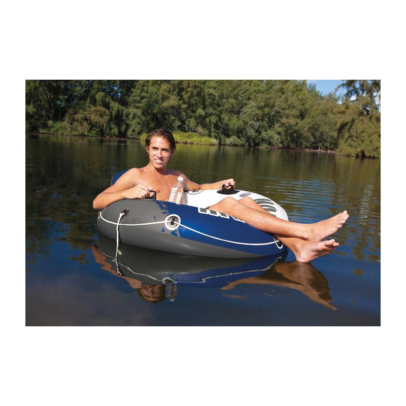 Intex River Run Blue/White Vinyl Inflatable Floating Tube - 1