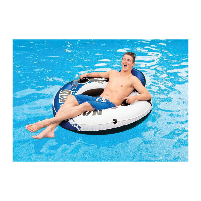 Intex River Run Blue/White Vinyl Inflatable Floating Tube - 3
