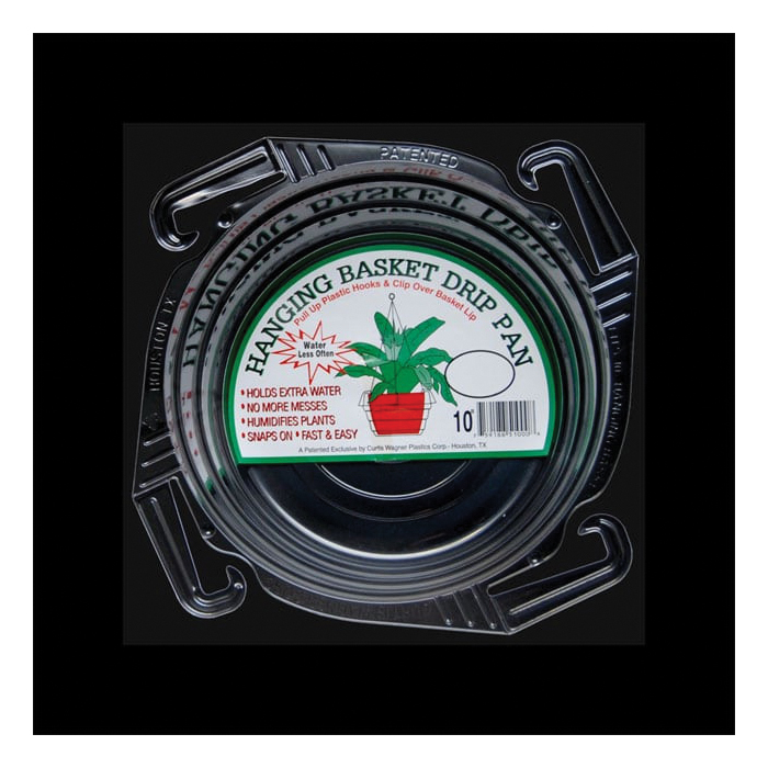 Curtis Wagner Plastics HB-1150S Drip Pan, 11 in Dia, Round, Plastic, Clear - 3