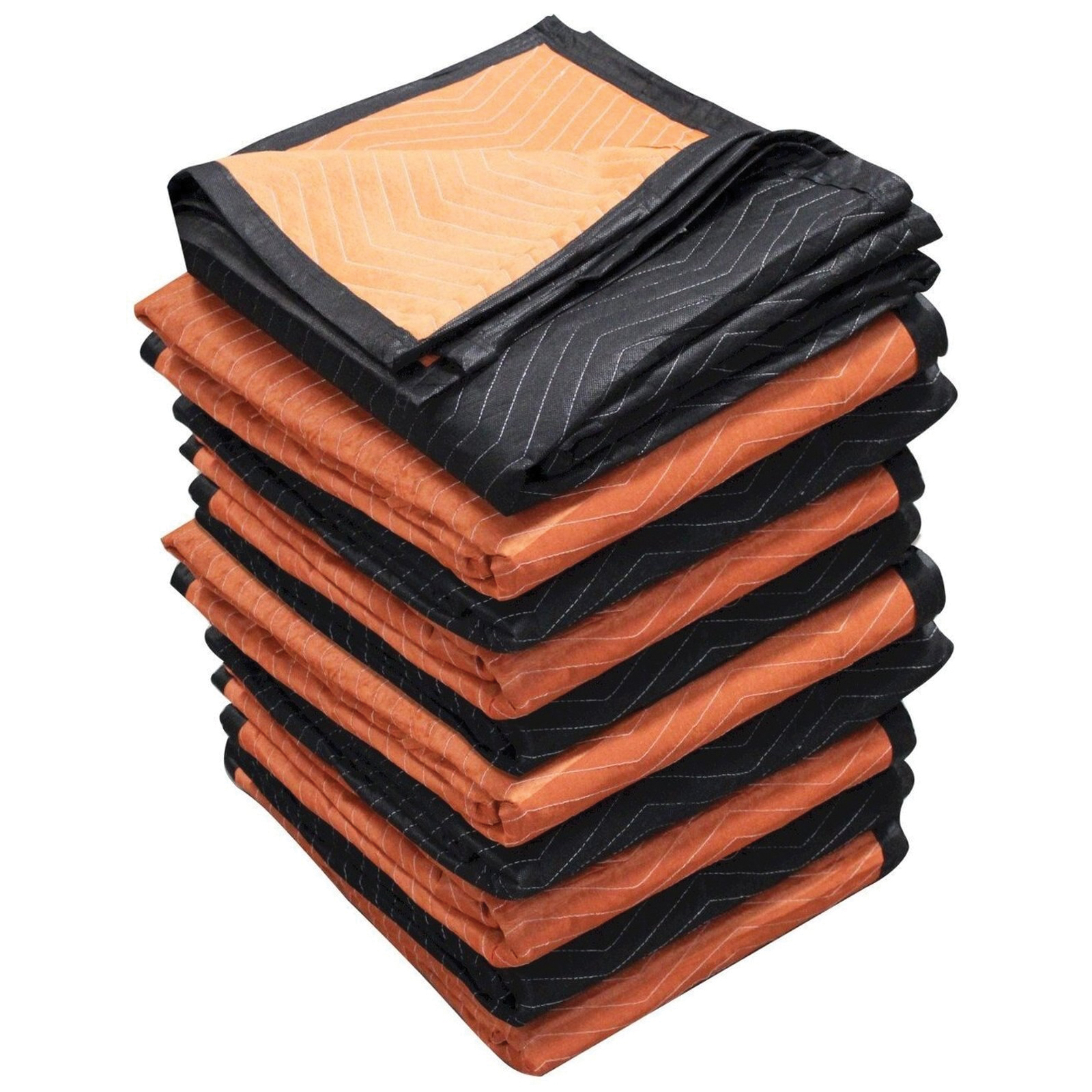 Forearm Forklift FFMB10-DF Moving Blanket, 72 in L, 80 in W, 1/4 in Thick, Polyester/Polypropylene Fabric, Black/Orange - 3