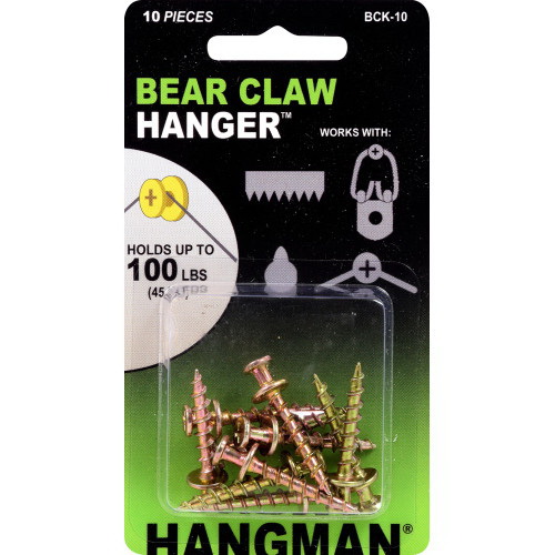 Hangman 100-Lb Max Hangman Bear Claw Hangers - 12pcs