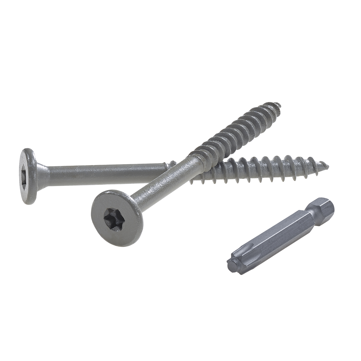 Ledgerlok Structural Screw, Fastenmaster, 5 in L, Flat Head, Torx TTap Drive, Gray Ext. Coating, 50 pk - 2