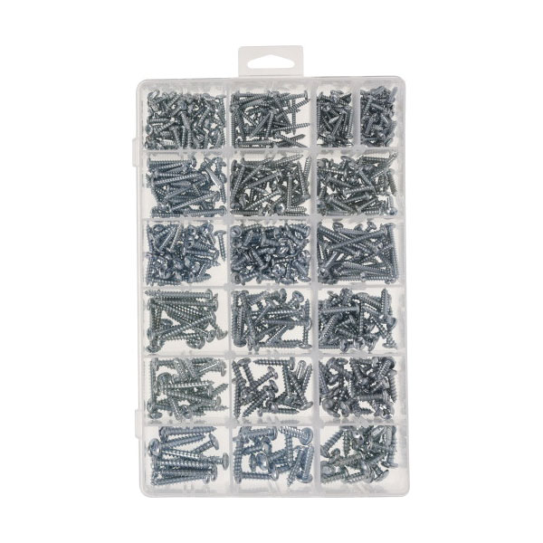Screw Assortment Kit, Hillman, Sheet Metal/Steel, Zinc, 535-Piece - 4