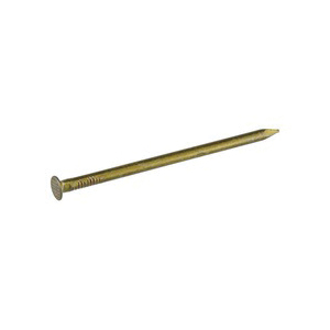 Hillman 42036 Nail, 8D, 2-1/2 in L, Steel, Cement-Coated, Flat Head, Smooth Shank, Gold, 75 PK