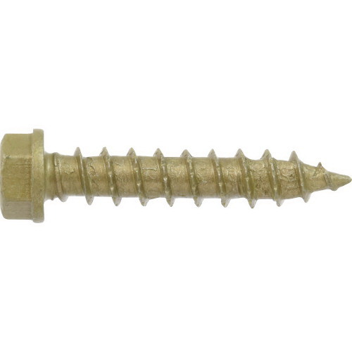 Screw, Power Pro, Star-Drive, Hex-Head, Serrated-Threads 1/4 in x 1-1/4 in, 1 lb - 2