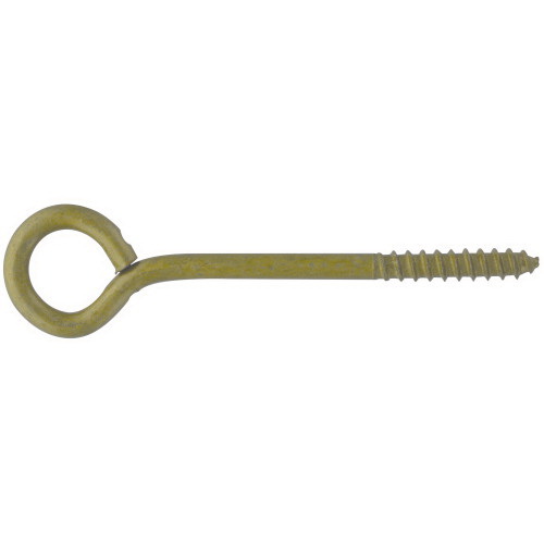 Hillman 322624 Lag Screw Eye, 5 in OAL, Steel, Gold