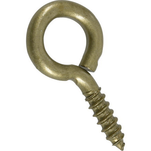 Hillman 322626 Screw Eye, 2-5/8 in OAL, Steel, Gold