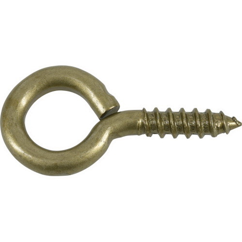 Hillman 322626 Screw Eye, 2-5/8 in OAL, Steel, Gold