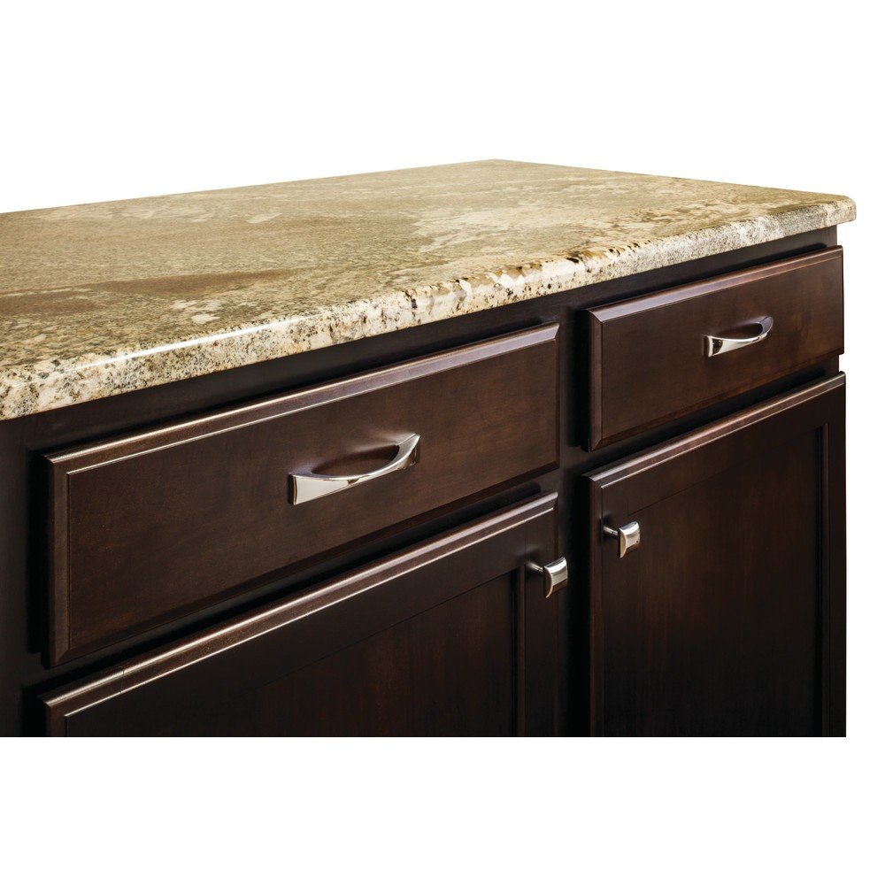 Elements Glendale Series 525-96SN Cabinet Pull, 4-15/16 in L Handle, 15/16 in Projection, Zinc, Satin Nickel