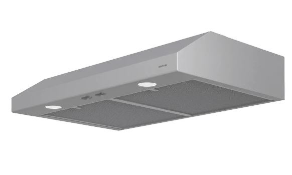 Broan Glacier BCSD1 Series BCSD136SS Under Cabinet Range Hood, 110 to 250 cfm, 2 Fan, Duct Vent, 35-7/8 in W, 6 in H - 3