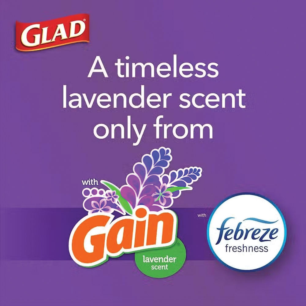 Glad 78459 Trash Bag, 13 gal, Plastic, White - 4