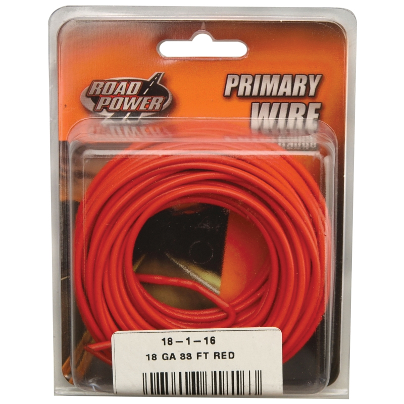 55667433 Building Wire, 18 AWG Wire, 1 -Conductor, 33 ft L, PVC Insulation, Red Sheath