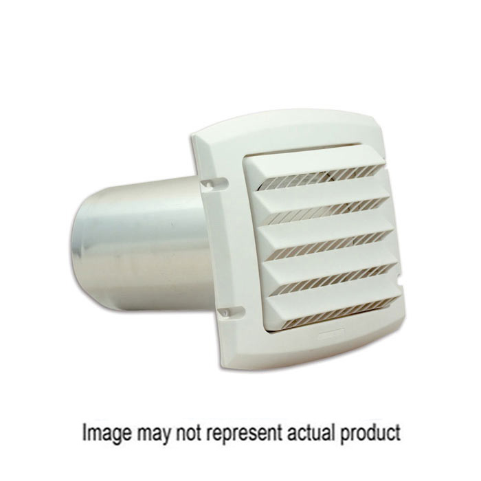 Dundas Jafine IH4WXZW Intake Hood, 6-1/4 in W Hood, 1-1/2 in D Hood, 7 in H Hood, 4 in Duct, Aluminum/Plastic Hood