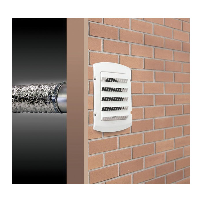 Dundas Jafine IH4WXZW Intake Hood, 6-1/4 in W Hood, 1-1/2 in D Hood, 7 in H Hood, 4 in Duct, Aluminum/Plastic Hood