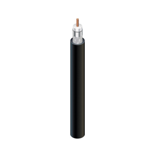 Coaxial Cable, Southwire, PVC Sheath, Black Sheath, 500 ft L - 1