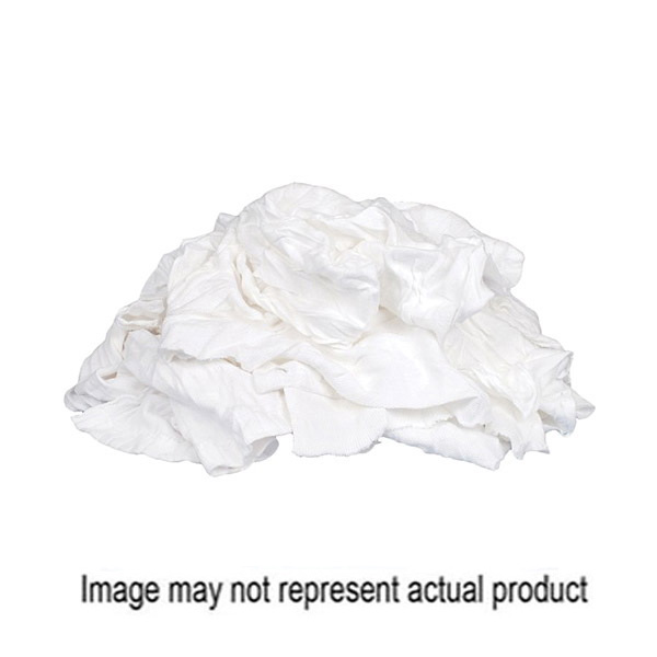 61580 Rag with Colored Trim, 20 x 20 in, White