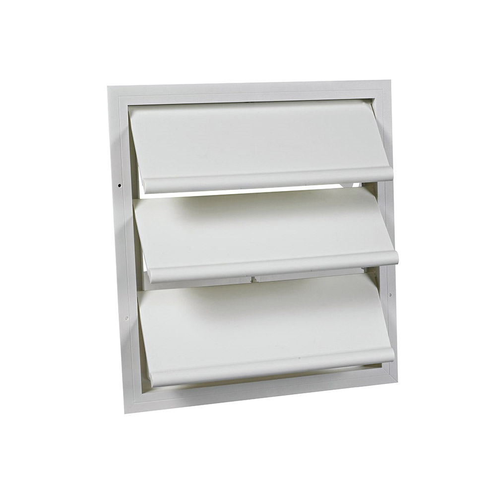 Air Vent SHT15W Automatic Gable Shutter, 19-1/2 in L, 15-1/2 in W, Rectangle, Plastic, White