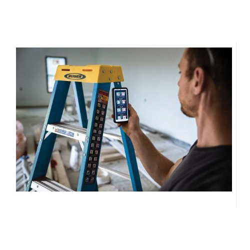 WERNER 6000 Series 6004, 4 ft Step Ladder, 250 lb, Type IAA Duty Rating, 6 in D Step, Blue - 3