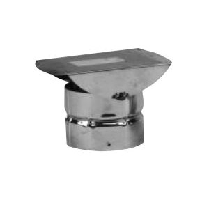 244805 Horizontal Termination Cap, 4 in ID x 8 in OD Dia, 10 in L, Stainless Steel, Silver, Galvanized