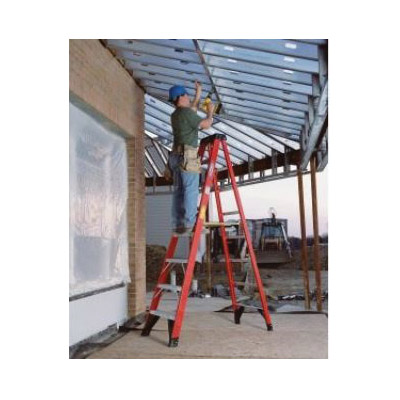 Fiberglass Step Ladder, Werner, 10 ft, 9-Step, Type IAA 375 lb Capacity - 2