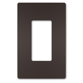 Legrand radiant Series RWP26DB Wallplate, Screwless, 4.94 in L, 3.15 in W, 1-Gang, Polycarbonate, Dark Bronze