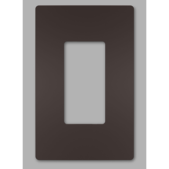 Legrand radiant Series RWP26DB Wallplate, Screwless, 4.94 in L, 3.15 in W, 1-Gang, Polycarbonate, Dark Bronze