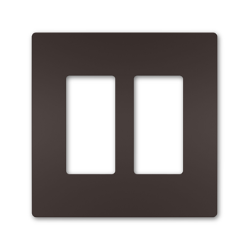 radiant RWP262DBCC6 Wallplate, 4.94 in L, 4.96 in W, 2 -Gang, Polycarbonate, Dark Bronze