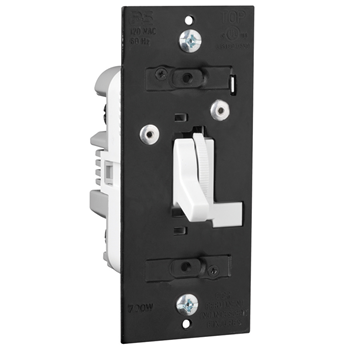 Legrand TradeMaster TD703PWCCV6 Toggle Dimmer, 120 V, 700 W, Incandescent Lamp, 3-Way, White