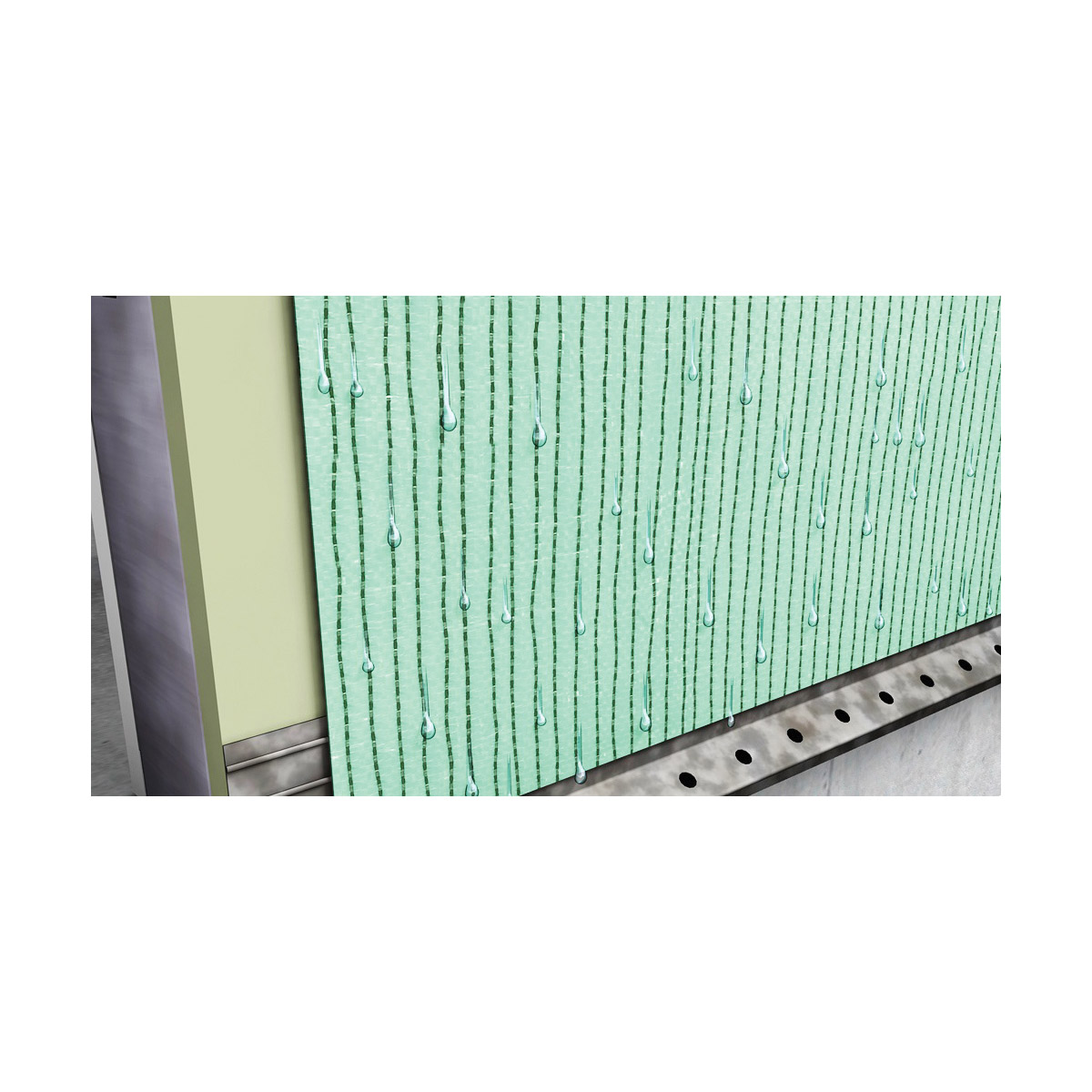 Kingspan RainDrop 3D House Wrap, Greenguard, 3 ft W, 125 ft L - 2