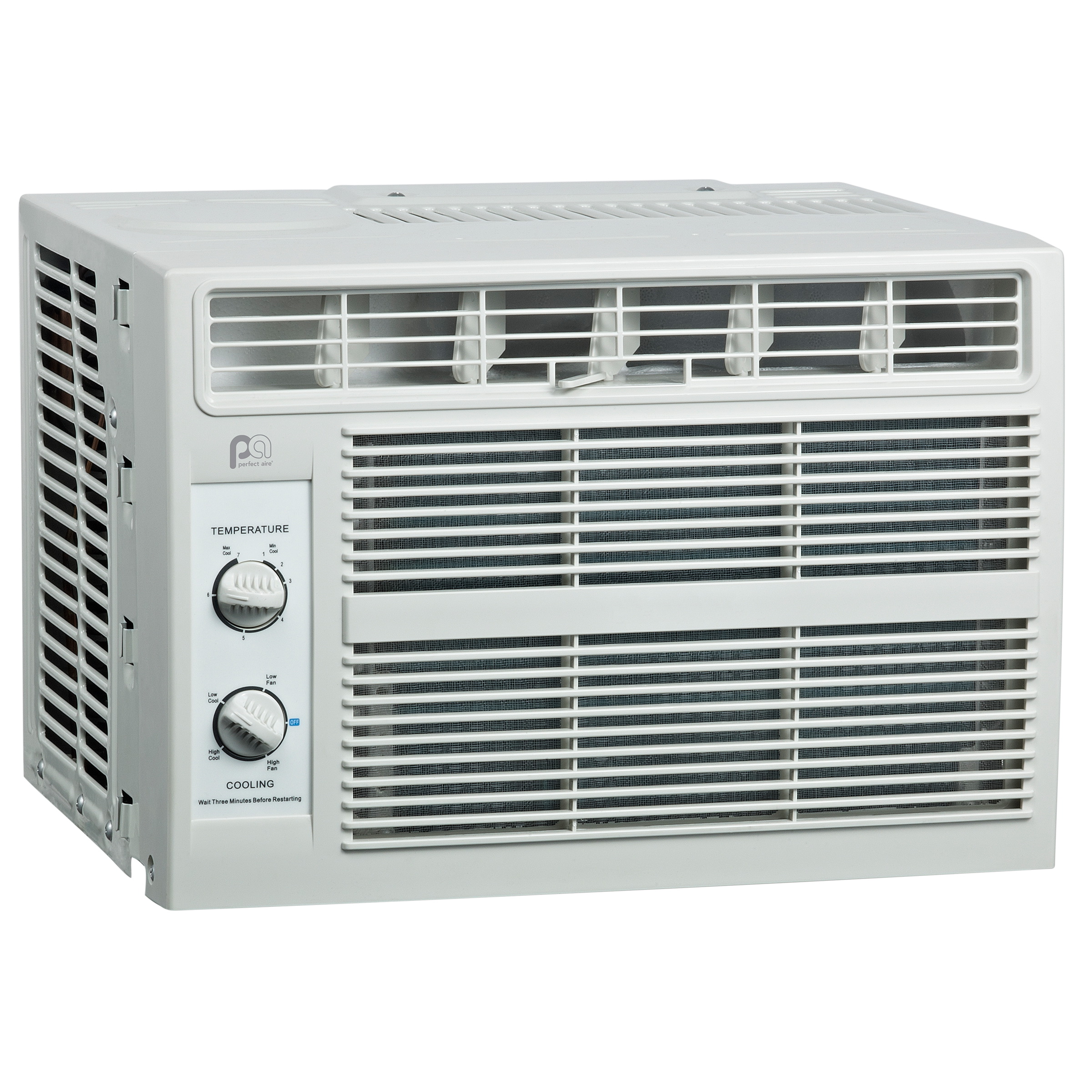 Perfect Aire 5PMC5000 Air Conditioner, 115 V, 5000 Btu Cooling, 100 to 150 sq-ft Coverage Area, Mechanical Control - 1
