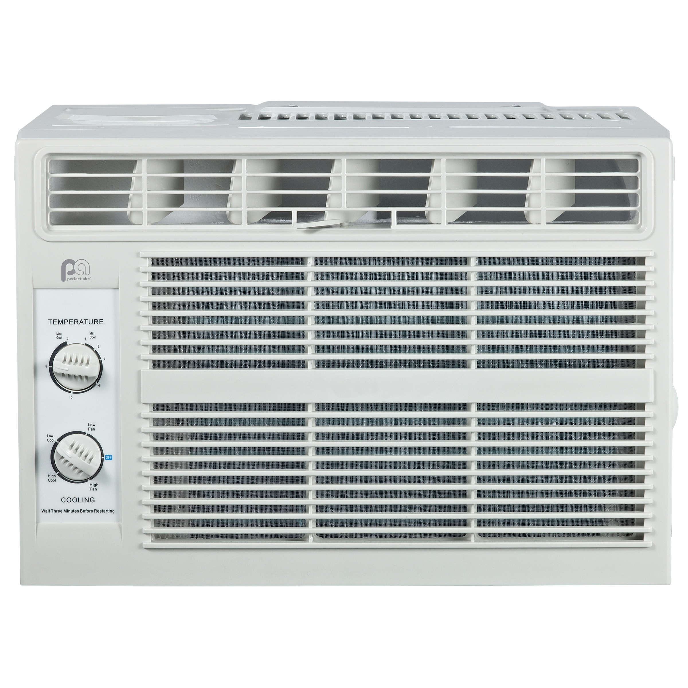 Perfect Aire 5PMC5000 Air Conditioner, 115 V, 5000 Btu Cooling, 100 to 150 sq-ft Coverage Area, Mechanical Control