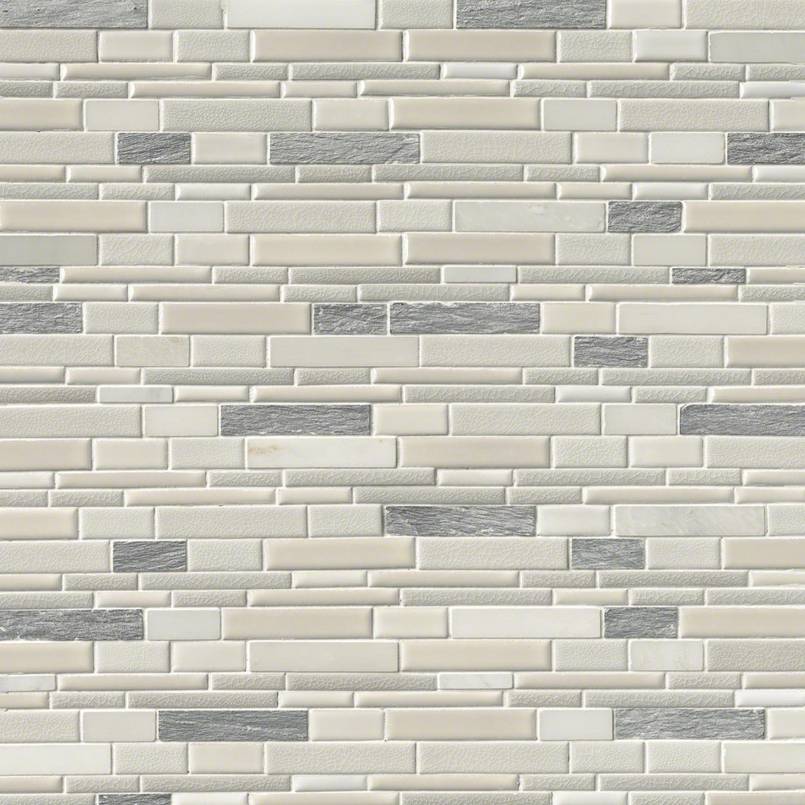 Everest Mosaic Tile, Msi, Glass, Linear, 12 in L, 12 in W - 2