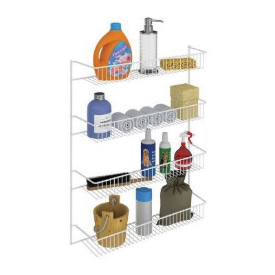 ClosetMaid 8033 4-Tier Wall Rack, 4-Shelf, 18-3/4 in OAW, 5 in OAD, 25-3/4 in OAH, Steel Shelving - 2