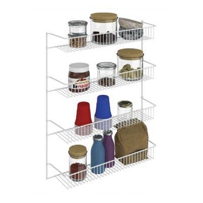 ClosetMaid 8033 4-Tier Wall Rack, 4-Shelf, 18-3/4 in OAW, 5 in OAD, 25-3/4 in OAH, Steel Shelving - 3